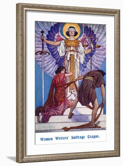 Women Writers' Suffrage League-W.H. Margetson-Framed Art Print