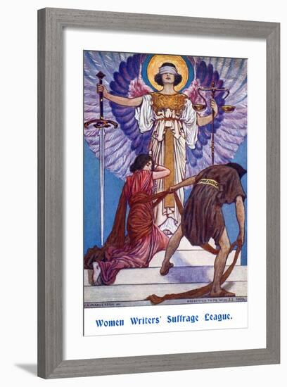 Women Writers' Suffrage League-W.H. Margetson-Framed Art Print