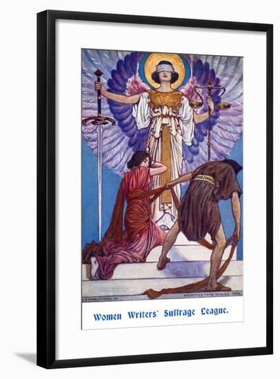 Women Writers' Suffrage League-W.H. Margetson-Framed Art Print