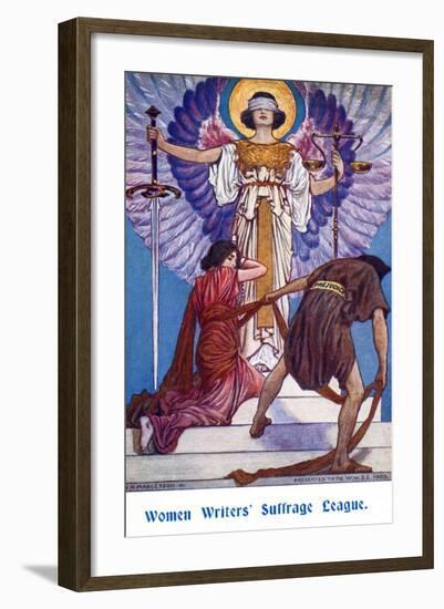 Women Writers' Suffrage League-W.H. Margetson-Framed Art Print