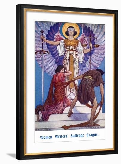 Women Writers' Suffrage League-W.H. Margetson-Framed Art Print