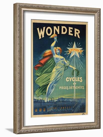 Wonder, Cycles et Pieces Detachees, circa 1910-null-Framed Giclee Print