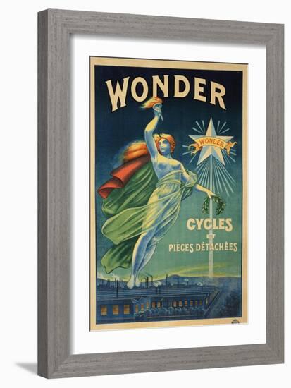 Wonder, Cycles et Pieces Detachees, circa 1910-null-Framed Giclee Print