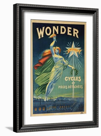 Wonder, Cycles et Pieces Detachees, circa 1910-null-Framed Giclee Print