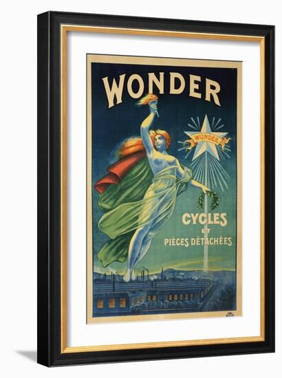 Wonder, Cycles et Pieces Detachees, circa 1910-null-Framed Giclee Print