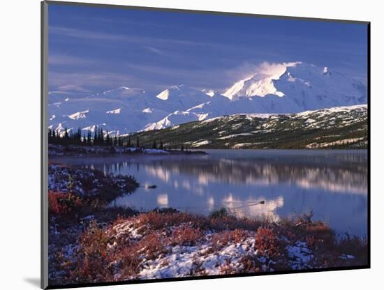 Wonder Lake at Dawn, Denali National Park, Alaska, USA-Charles Sleicher-Mounted Photographic Print