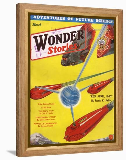 Wonder Stories, 3, 1932-Frank R Paul-Framed Stretched Canvas