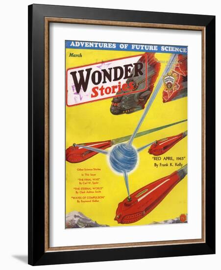 Wonder Stories, 3, 1932-Frank R Paul-Framed Art Print