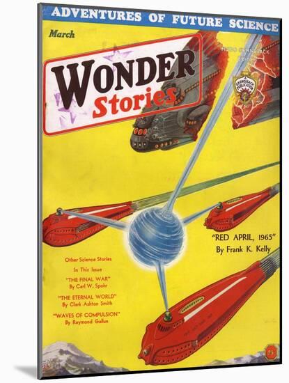 Wonder Stories, 3, 1932-Frank R Paul-Mounted Art Print