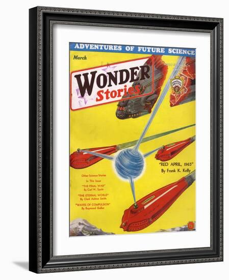 Wonder Stories, 3, 1932-Frank R Paul-Framed Art Print