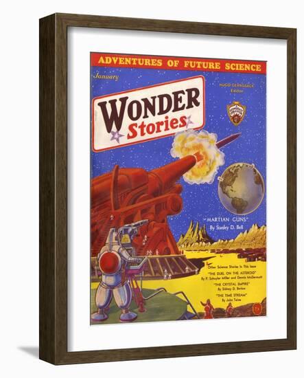 Wonder Stories, Guns-Frank R Paul-Framed Art Print