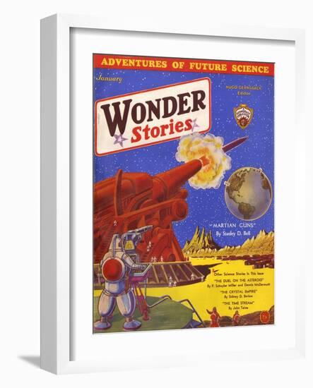 Wonder Stories, Guns-Frank R Paul-Framed Art Print