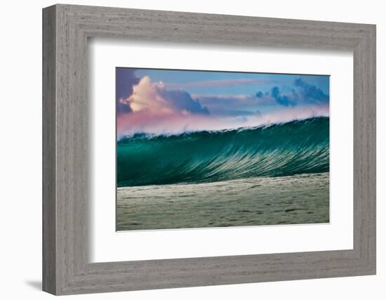 Wonder Wall-Heaving wall of water breaking over a Hawaiian reef, Hawaii-Mark A Johnson-Framed Photographic Print