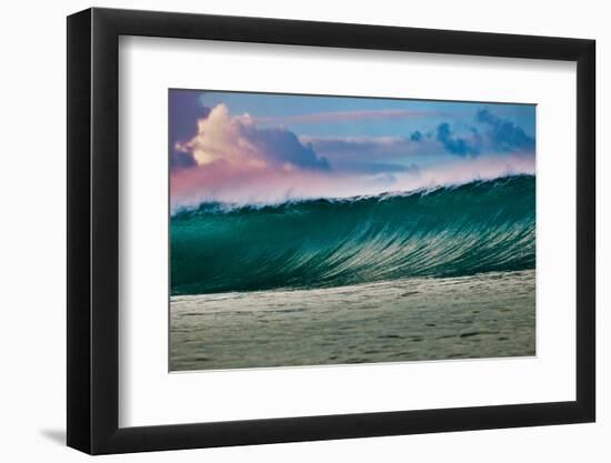 Wonder Wall-Heaving wall of water breaking over a Hawaiian reef, Hawaii-Mark A Johnson-Framed Photographic Print