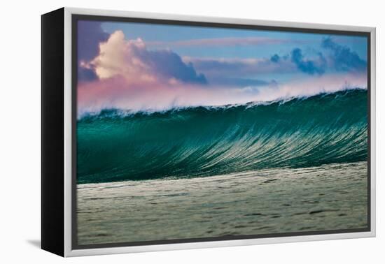 Wonder Wall-Heaving wall of water breaking over a Hawaiian reef, Hawaii-Mark A Johnson-Framed Premier Image Canvas