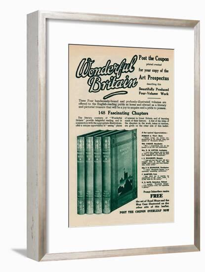 'Wonderful Britain book advertisement', 1935-Unknown-Framed Giclee Print