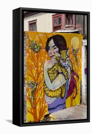 Wonderful Graffiti, Valparaiso, Chile-Peter Groenendijk-Framed Premier Image Canvas