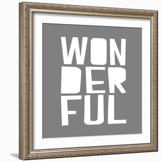 Wonderful GREY-Gigi Louise-Framed Art Print