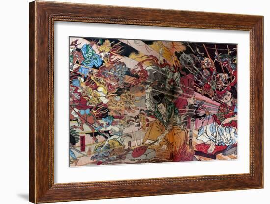 Wonderful Mirror of Japanese Soul-Kyosai Kawanabe-Framed Giclee Print