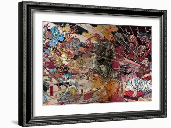 Wonderful Mirror of Japanese Soul-Kyosai Kawanabe-Framed Giclee Print