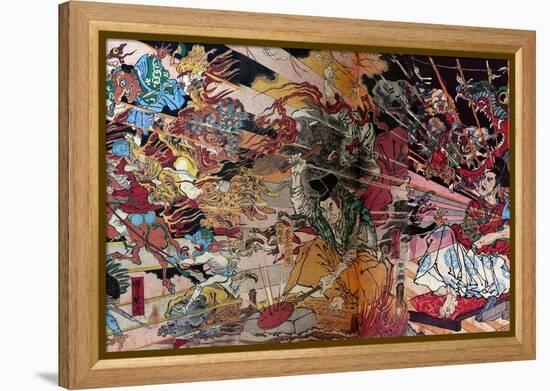 Wonderful Mirror of Japanese Soul-Kyosai Kawanabe-Framed Premier Image Canvas