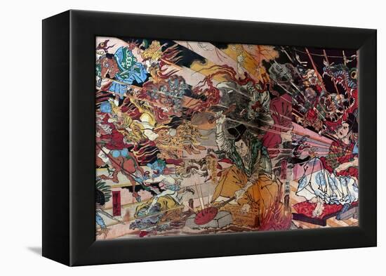 Wonderful Mirror of Japanese Soul-Kyosai Kawanabe-Framed Premier Image Canvas