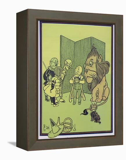 "Wonderful Wizard of Oz" Characters, Dorothy Discovers the Wizard Is a Fraud-null-Framed Stretched Canvas