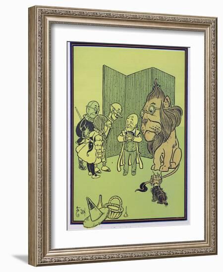 "Wonderful Wizard of Oz" Characters, Dorothy Discovers the Wizard Is a Fraud-null-Framed Art Print