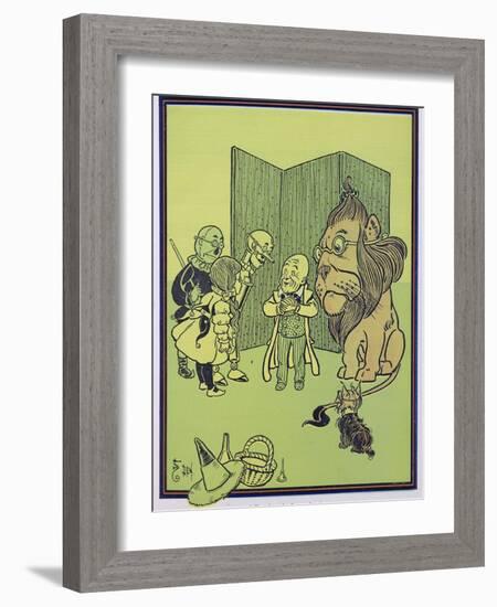 "Wonderful Wizard of Oz" Characters, Dorothy Discovers the Wizard Is a Fraud-null-Framed Art Print