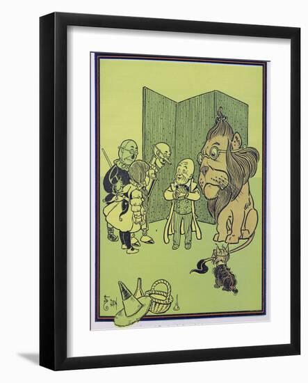 "Wonderful Wizard of Oz" Characters, Dorothy Discovers the Wizard Is a Fraud-null-Framed Art Print