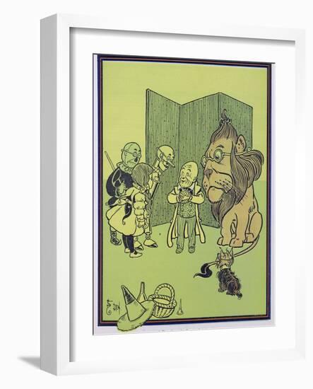 "Wonderful Wizard of Oz" Characters, Dorothy Discovers the Wizard Is a Fraud-null-Framed Art Print