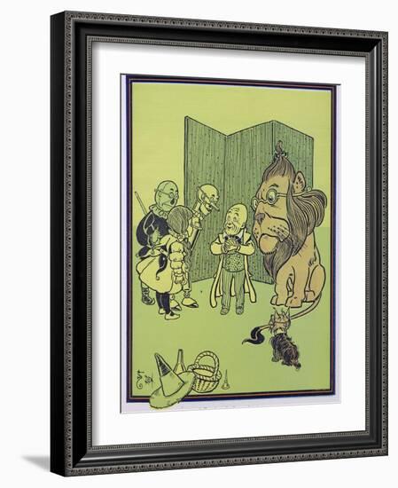 "Wonderful Wizard of Oz" Characters, Dorothy Discovers the Wizard Is a Fraud-null-Framed Art Print