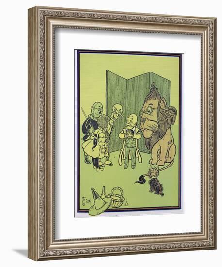 "Wonderful Wizard of Oz" Characters, Dorothy Discovers the Wizard Is a Fraud-null-Framed Art Print