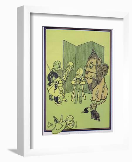 "Wonderful Wizard of Oz" Characters, Dorothy Discovers the Wizard Is a Fraud-null-Framed Art Print