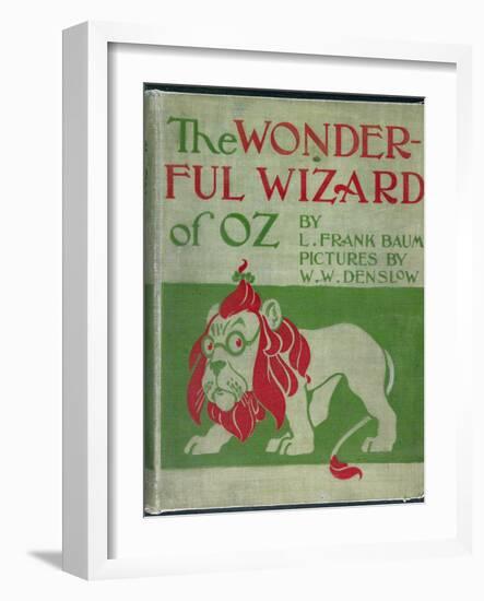 "Wonderful Wizard of Oz," First Edition Book Cover, Written by Frank Lyman Baum in 1900-null-Framed Art Print