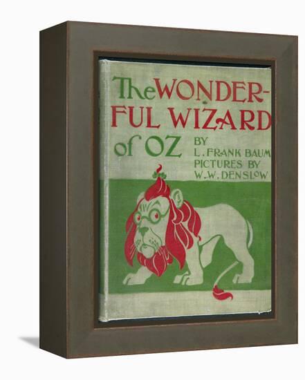 "Wonderful Wizard of Oz," First Edition Book Cover, Written by Frank Lyman Baum in 1900-null-Framed Stretched Canvas