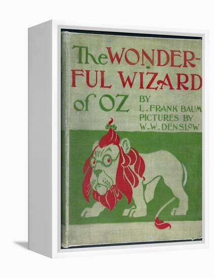 "Wonderful Wizard of Oz," First Edition Book Cover, Written by Frank Lyman Baum in 1900-null-Framed Stretched Canvas