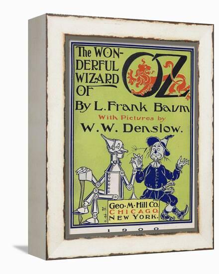 "Wonderful Wizard of Oz," Title Page of First Edition Written by Frank Lyman Baum in 1900-null-Framed Stretched Canvas