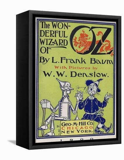 "Wonderful Wizard of Oz," Title Page of First Edition Written by Frank Lyman Baum in 1900-null-Framed Stretched Canvas