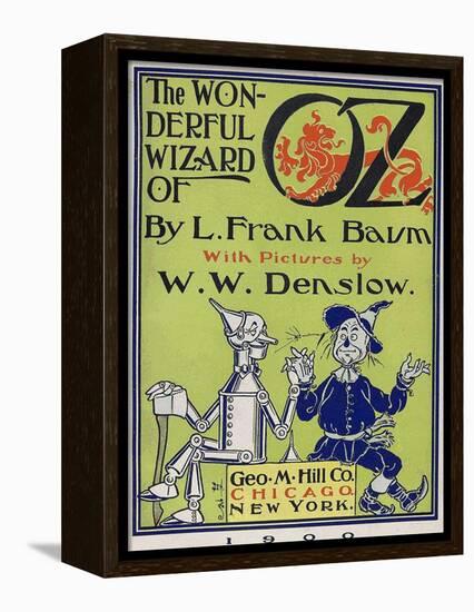 "Wonderful Wizard of Oz," Title Page of First Edition Written by Frank Lyman Baum in 1900-null-Framed Stretched Canvas