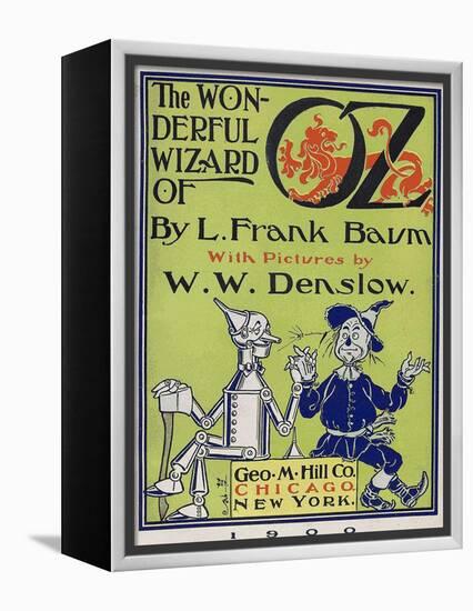 "Wonderful Wizard of Oz," Title Page of First Edition Written by Frank Lyman Baum in 1900-null-Framed Stretched Canvas