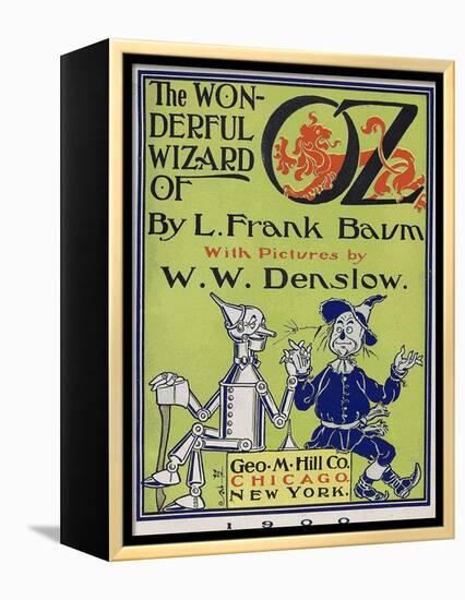 "Wonderful Wizard of Oz," Title Page of First Edition Written by Frank Lyman Baum in 1900-null-Framed Stretched Canvas