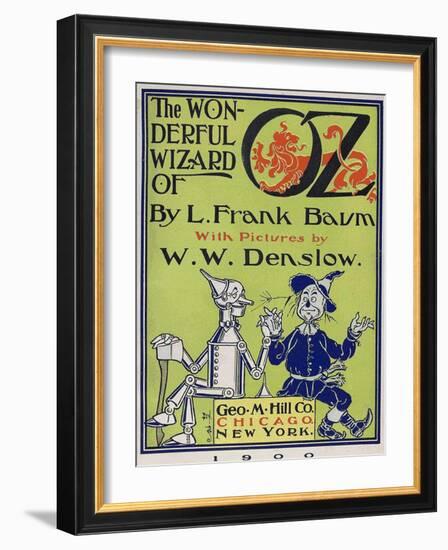 "Wonderful Wizard of Oz," Title Page of First Edition Written by Frank Lyman Baum in 1900-null-Framed Art Print