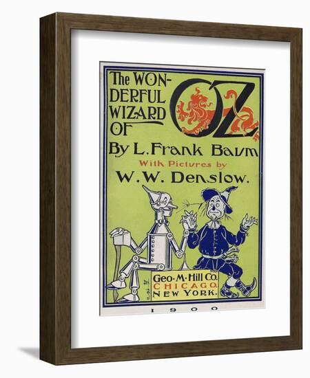 "Wonderful Wizard of Oz," Title Page of First Edition Written by Frank Lyman Baum in 1900-null-Framed Art Print