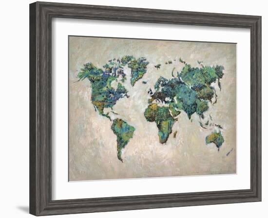 Wonderful World Map-James Zheng-Framed Art Print