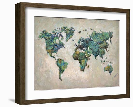 Wonderful World Map-James Zheng-Framed Art Print