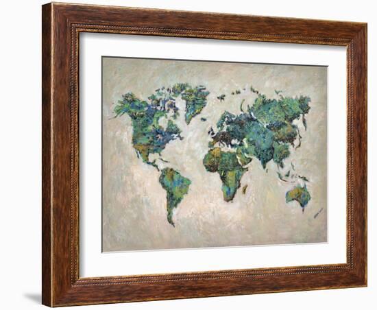 Wonderful World Map-James Zheng-Framed Art Print