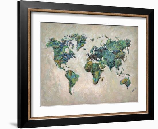 Wonderful World Map-James Zheng-Framed Art Print