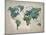 Wonderful World Map-James Zheng-Mounted Art Print