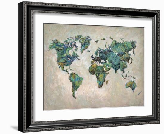 Wonderful World Map-James Zheng-Framed Art Print